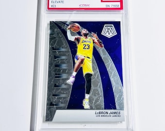 GRADED 10 LeBRON JAMES 2023 Mosaic Elevate #23 Los Angeles Lakers PRISTINE Card