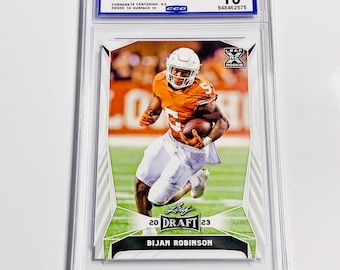 GRADED 10 BIJAN ROBINSON 2023 Special Release Rookie Card Xrc Draft Rookie Gem Mint
