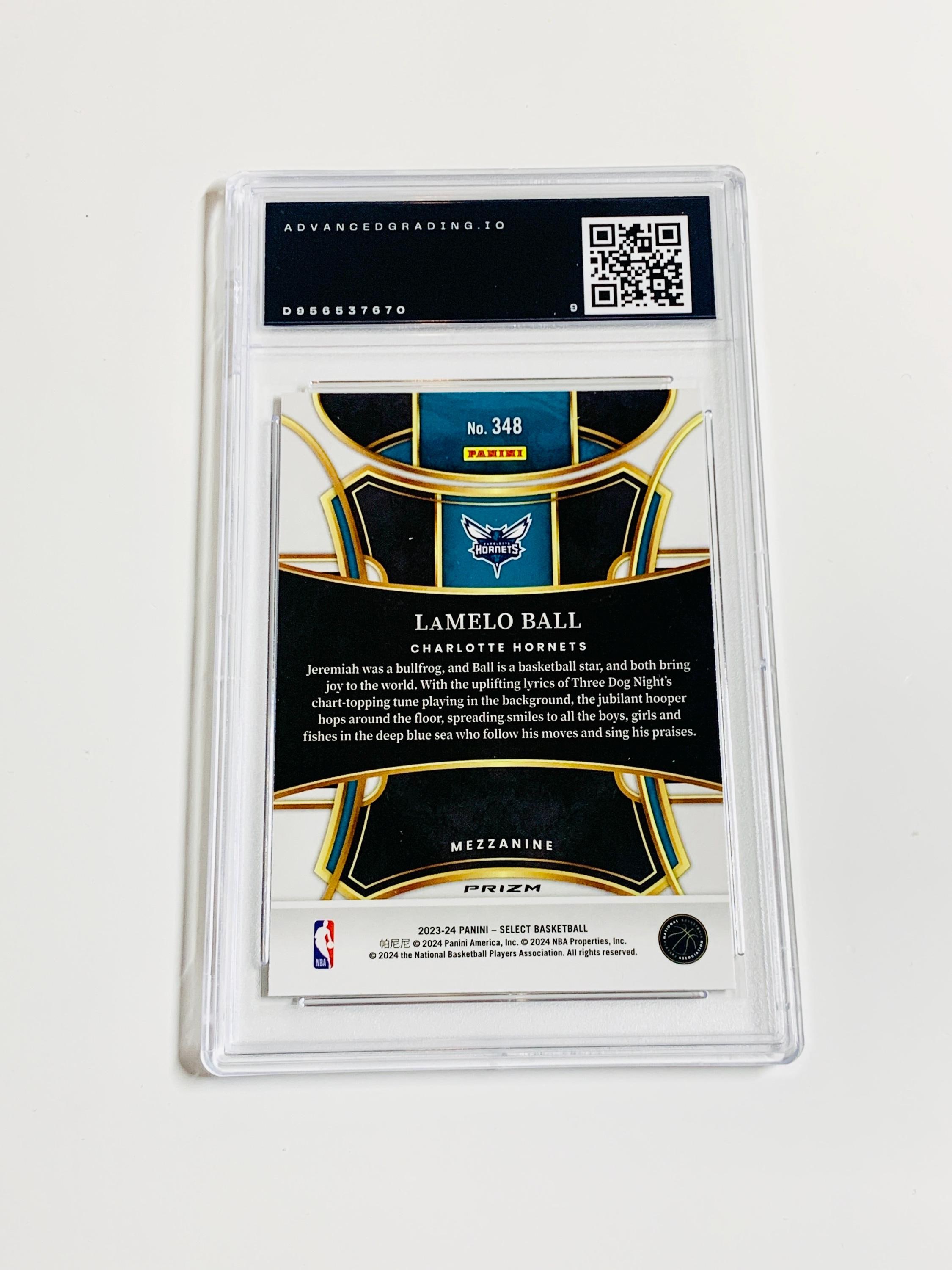 GRADED 10 Lamelo BALL 2023 Select Blue Prizm Mezzanine #348 Charlotte  Hornets Card Gem Mint - Etsy