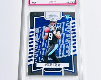 GRADED 10 BRYCE YOUNG Rookie Card 2023 Absolute #101 Carolina Panthers Pristine Card