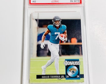 CALIFICACIÓN 10 Tarjeta de novato de BRIAN THOMAS Jr. 2024 Donruss Retro 1994 #32 Jacksonville Jaguars Tarjeta impecable