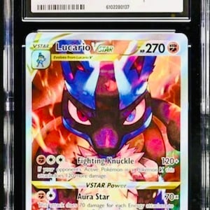 CGC 10 LUCARIO VSTAR Full Art Swsh291 Crown Zenith Elite Trainer