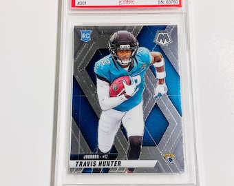 BETYGSATT 10 TRAVIS HUNTER Rookie-kort 2025 Mosaic #301 Jacksonville Jaguars Pristine-kort
