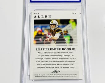 GRADED 10 JOSH ALLEN 2018 Special Release Rookie Card Premier