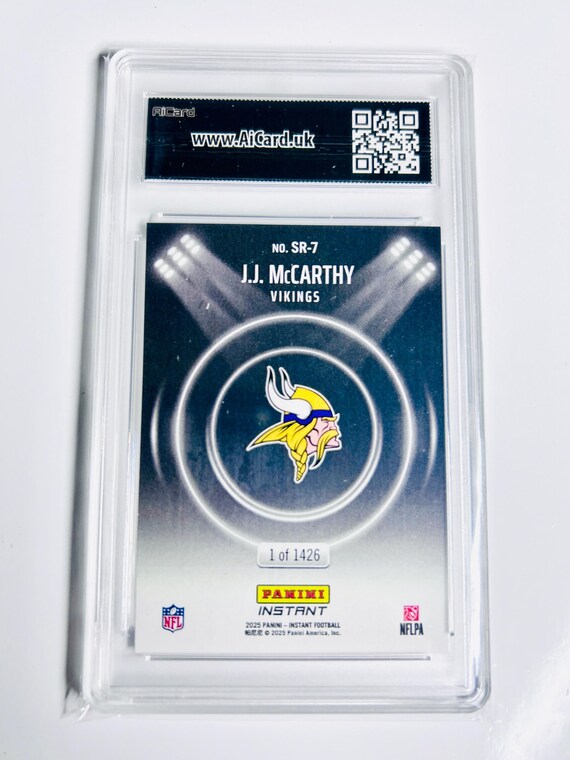 GRADED 10 JJ Mccarthy Rookie Card Limited Edition 1 of 1426