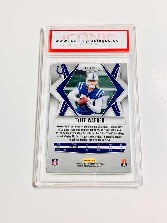 GRADED 10 TYLER WARREN Rookie Card 2025 Phoenix Silver Hyper #185
