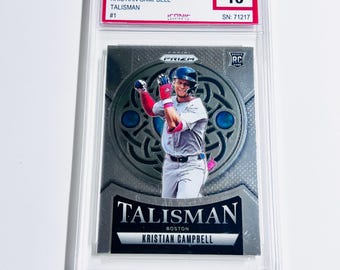 GRADED 10 KRISTIAN CAMPBELL Rookie Card 2025 Prizm Talisman #1 Boston Red Sox Pristine Card