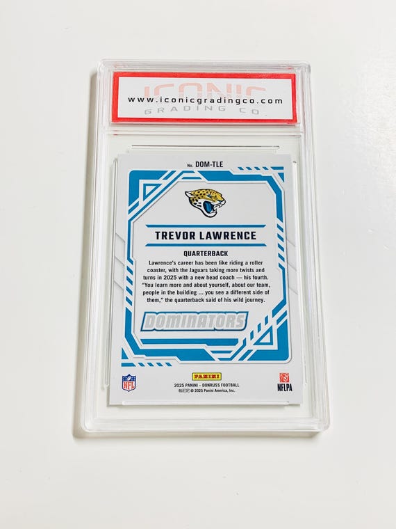 GRADED 10 TREVOR LAWRENCE 2025 Donruss Domiators Rainbow Holo
