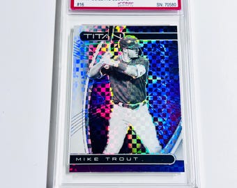 GRADED 10 MIKE TROUT 2021 Chronicles Titan Building Blocks #16 Los Angeles Angels Pristine Card