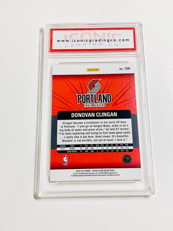 GRADED 10 DONOVAN CLINGAN Rookie Card 2025 Revolution Rainbow
