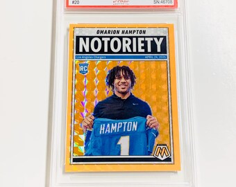 Catch The Young ナミョン　サイン入り ポラロイド　jjmuze GRADED OMARION HAMPTON Rookie Card 2025 Mosaic Notoriety - Orange