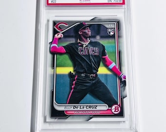 GRADED 10 ELLY De La CRUZ Rookie Card 2024 Bowman #22 Cincinnati Reds Pristine Card