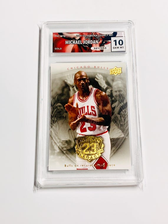 GRADED 10 MICHAEL JORDAN Gold 2009 Upper Deck Jordan Legacy #81 Chicago  Bulls G.O.A.T Gem Mint - Etsy