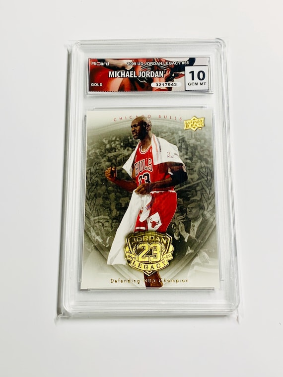 GRADED 10 MICHAEL JORDAN Gold 2009 Upper Deck Jordan Legacy #55 Chicago  Bulls G.O.A.T Gem Mint - Etsy