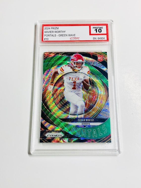 GRADED 10 XAVIER WORTHY Rookie Card 2024 Prizm Portals - Green