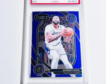 GRADED 10 ANTHONY DAVIS 2024 Select Blue #214 Los Angeles Lakers Dallas Mavericks Pristine Card