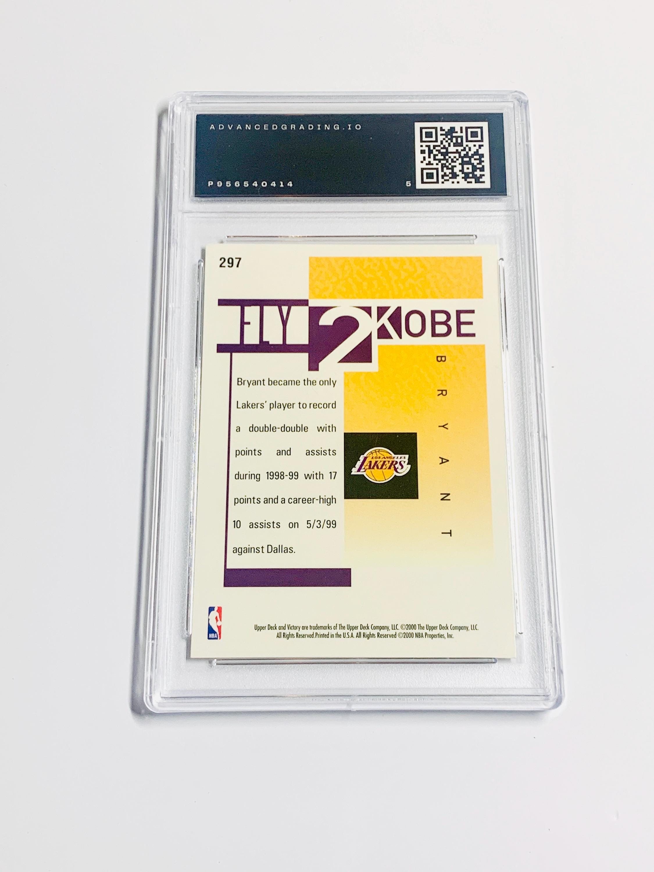 GRADED 10 KOBE BRYANT 2000 Upper Deck Victory #297 “fly 2 Kobe