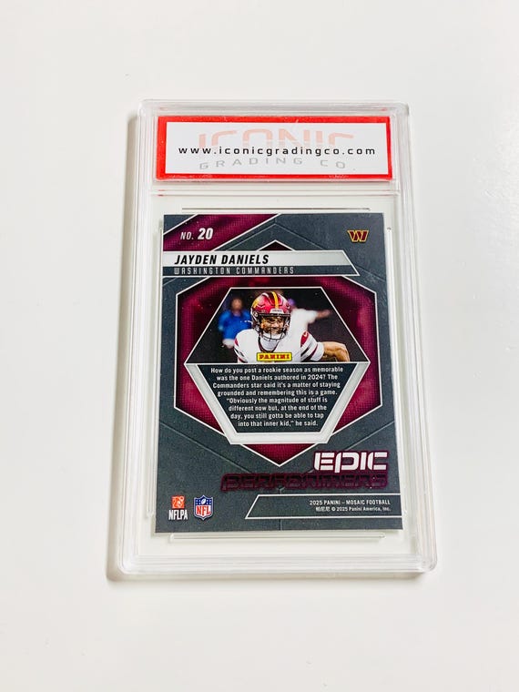 GRADED 10 JAYDEN DANIELS 2025 Mosaic Epic Performers #20