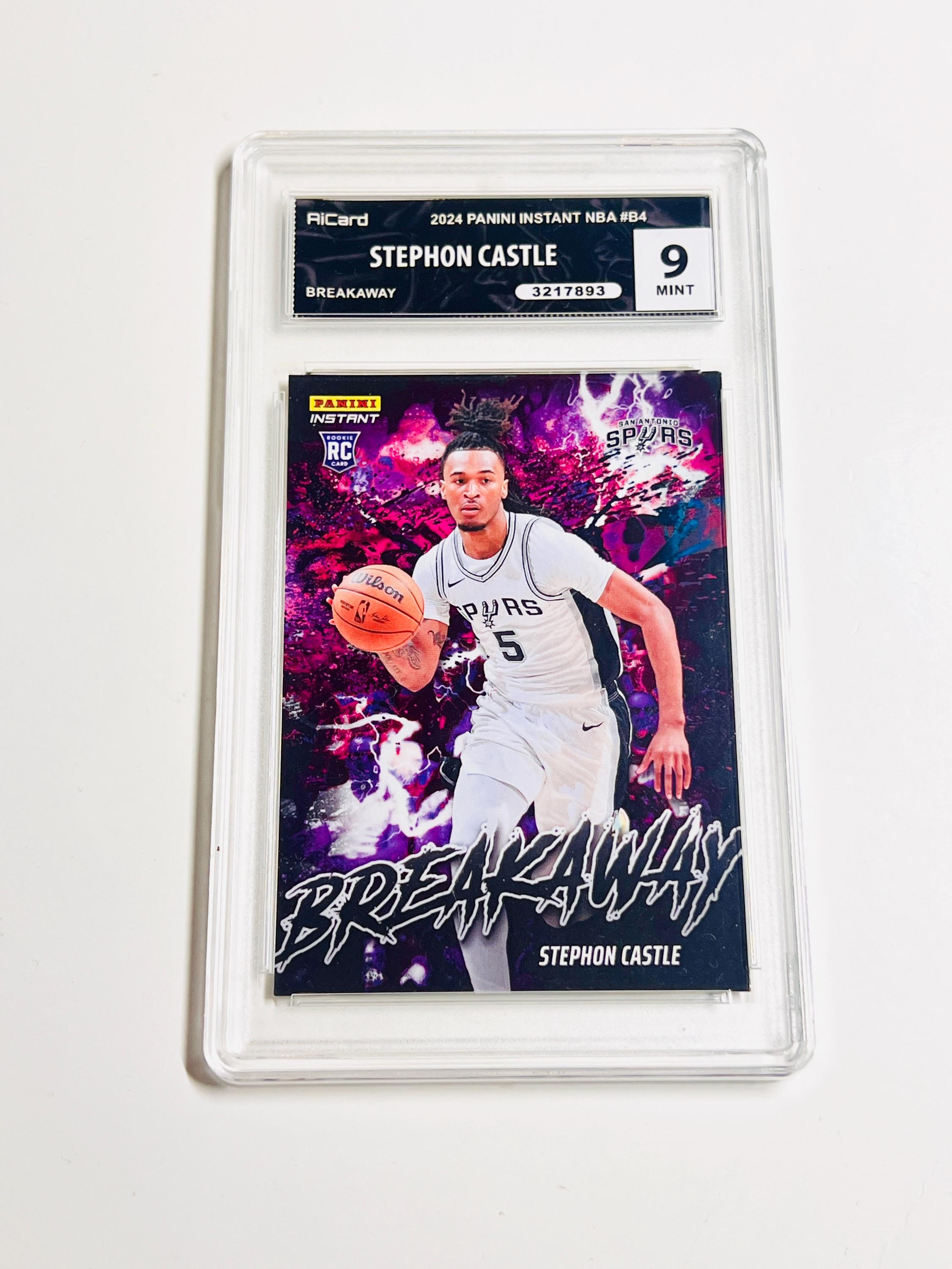GRADED Stephon Castle Limited Edition 1 of 1355 Rookie Card 2024