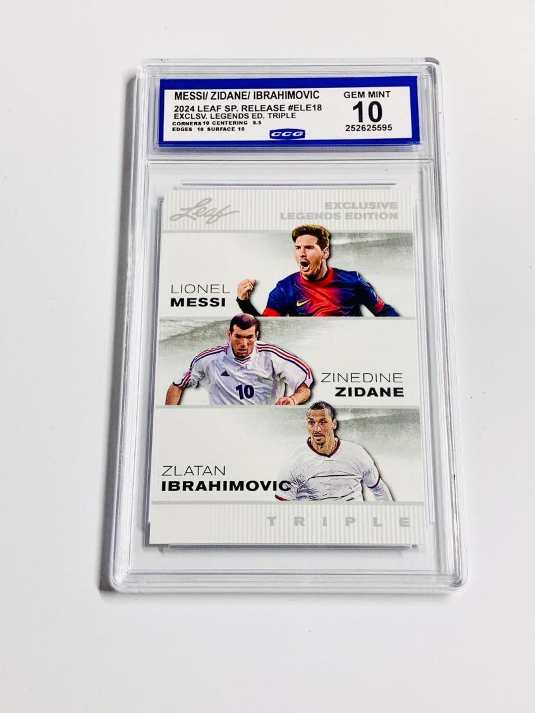 GRADED 10 LIONEL MESSI / Zinedine Zidane / Zlatan Ibrahimovic 2024