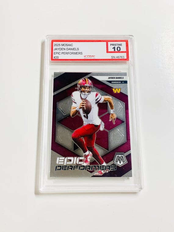 GRADED 10 JAYDEN DANIELS 2025 Mosaic Epic Performers #20