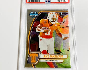 PSA 9 NICO IAMALEAVA Rookie Card 2024 Bowman U Chrome 1st Bowman Tennessee Graded Mint
