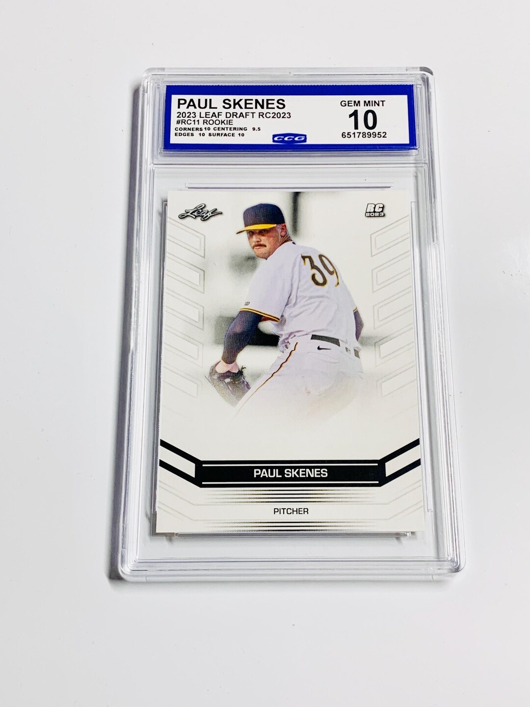 GRADED 10 PAUL SKENES 2023 Special Release Rookie Card Draft 