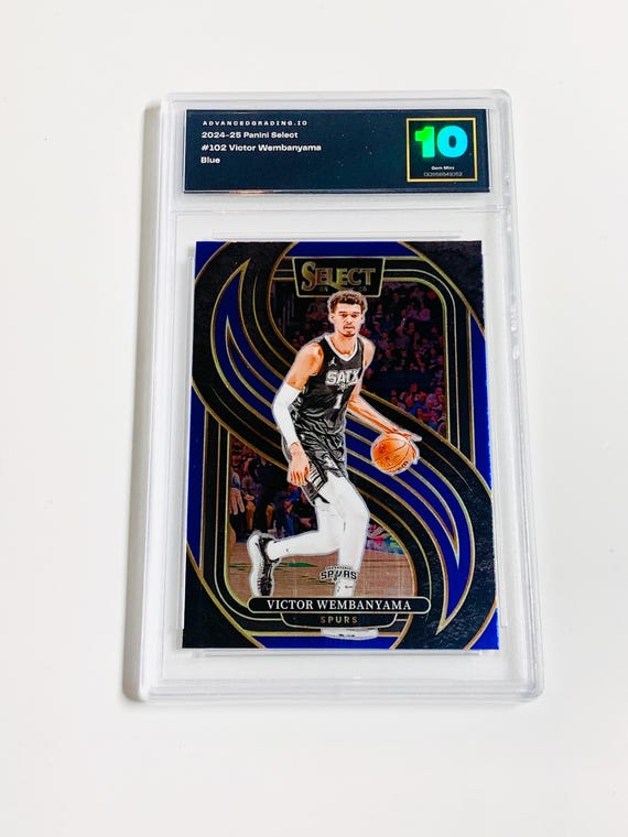 GRADED 10 VICTOR WEMBANYAMA 2024 Select Blue #102 San Antonio Spurs Card  Gem Mint