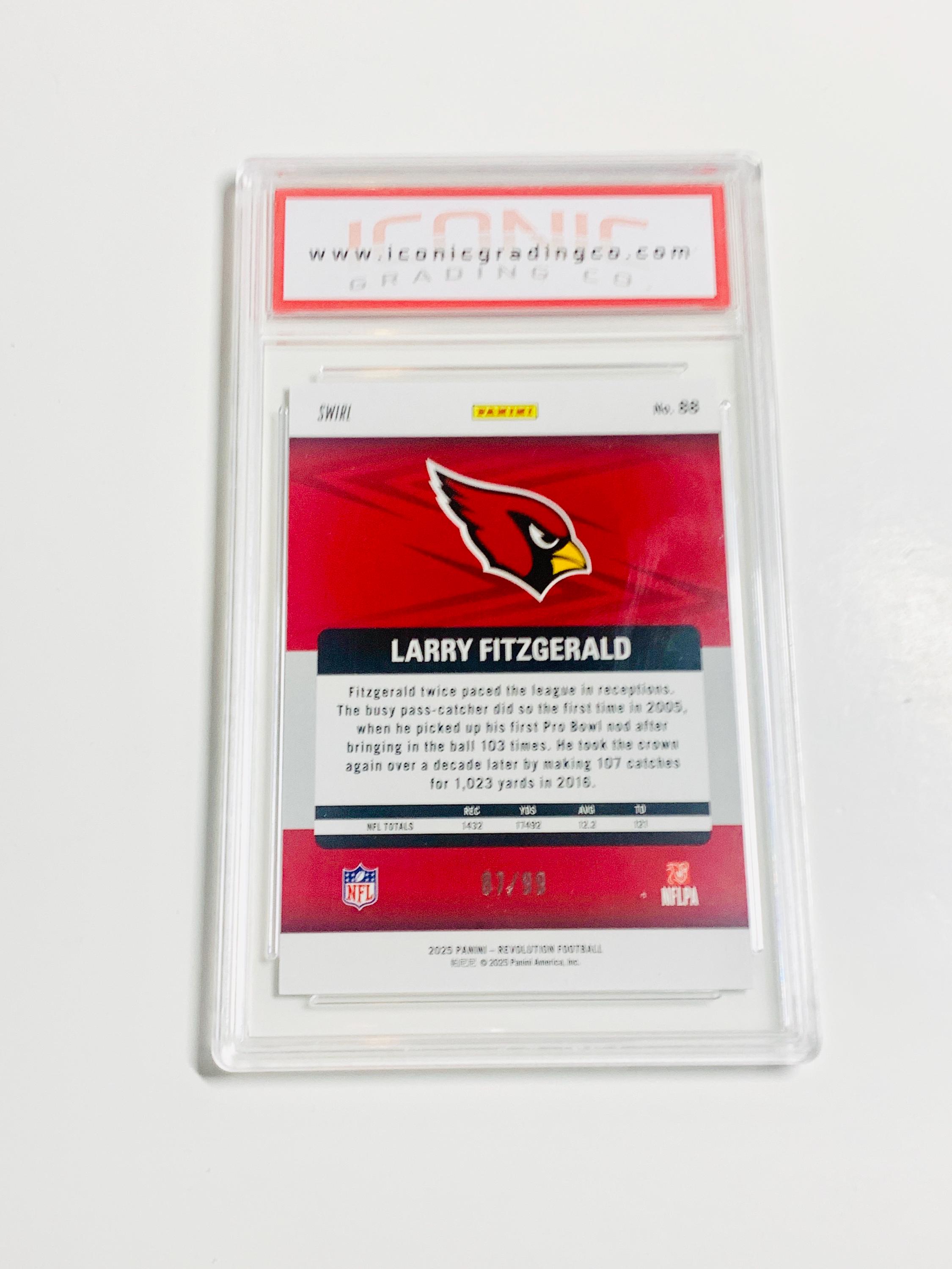 GRADED 10 LARRY FITZGERALD Limited Edition /99 2025 Revolution