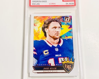 GRADED 10 JOSH ALLEN 2025 Donruss Gridiron Kings Buffalo Bills Pristine Card