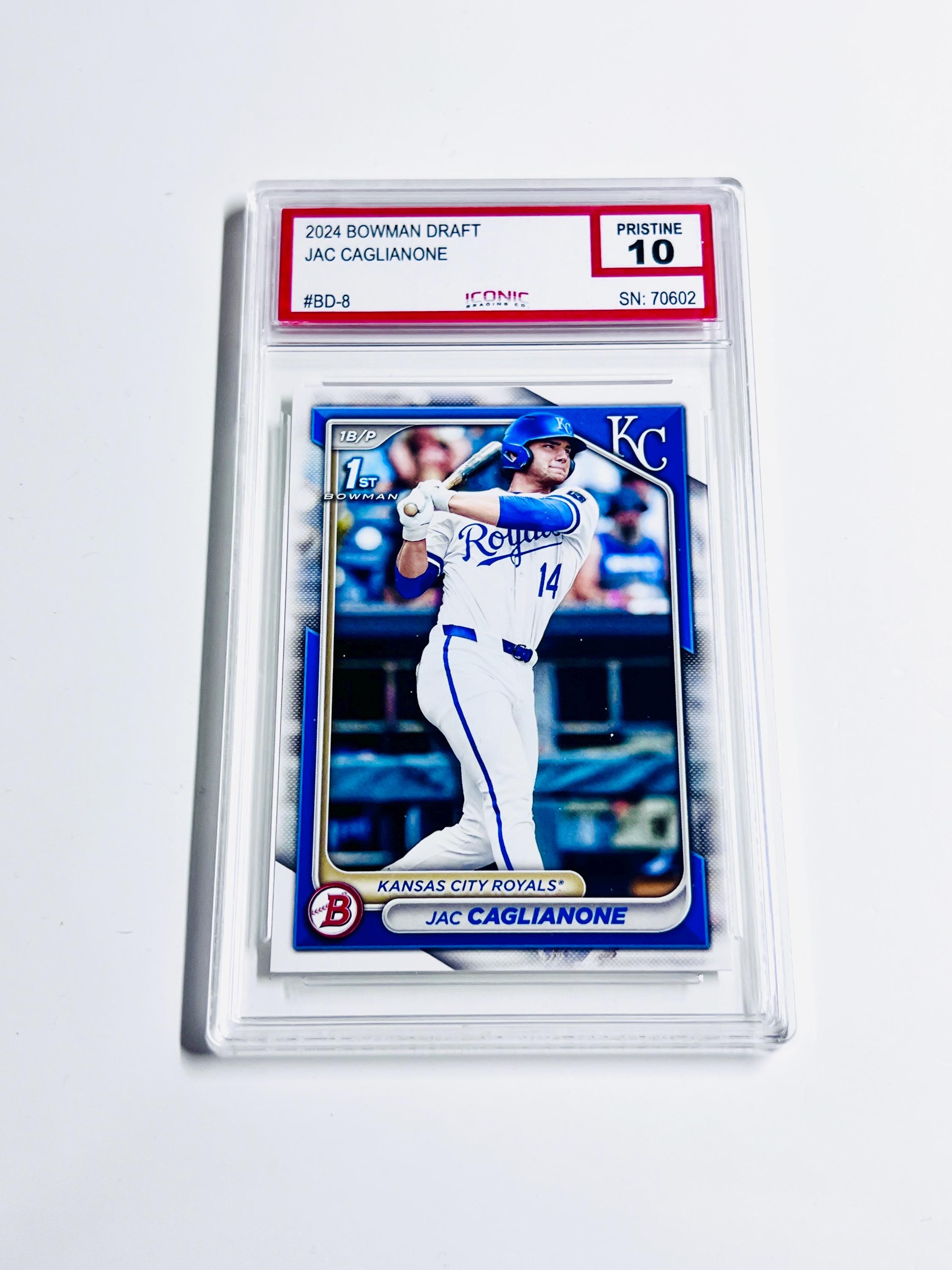 GRADED 10 JAC CAGLIANONE Rookie Card 2024 Bowman Draft 1st Bowman 