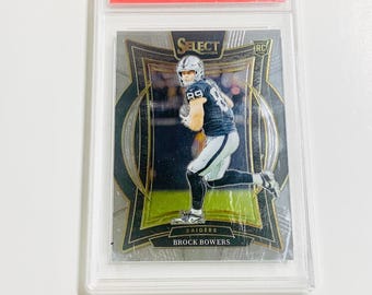 CALIFICACIÓN 10 Tarjeta de novato de BROCK BOWERS 2024 Selección n.° 31 Tarjeta impecable de Los Vegas Raiders