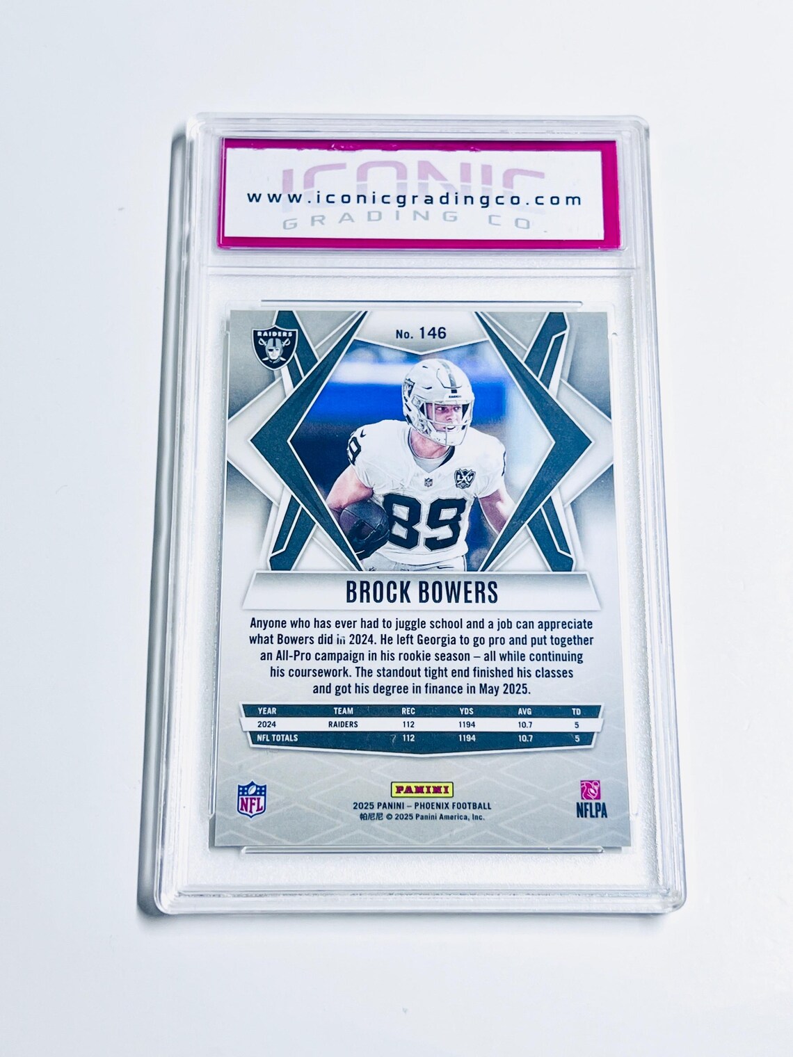 Silver Pyramids Card GRADED 10 BROCK BOWERS 2025 Phoenix Silver Pyramids #146 Las Vegas ...