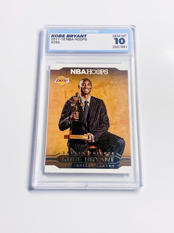 GRADED 10 KOBE BRYANT 2017-18 Nba Hoops #295 “ Mvp Career Tribute