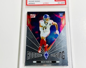 GRADED 10 MALIK NABERS Rookie Card 2024 Phoenix Rookie Rising New York Giants Pristine Card
