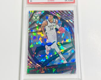 GRADED 10 GIANNIS ANTETOKOUNMPO 2024 Revolution Chinese New Year Rainbow Holo #4 Milwaukee Bucks “Greek Freak” Pristine Card
