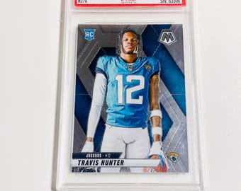 BETYGSATT 10 TRAVIS HUNTER Rookie-kort 2025 Mosaic Variation #279 Jacksonville Jaguars Pristine-kort