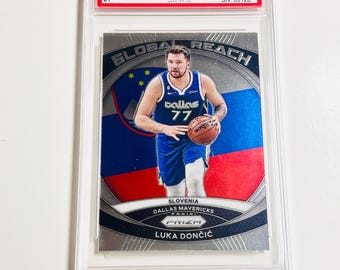 CALIFICACIÓN 10 LUKA DONCIC 2023 Prizm Global Reach #1 Los Angeles Lakers Tarjeta impecable