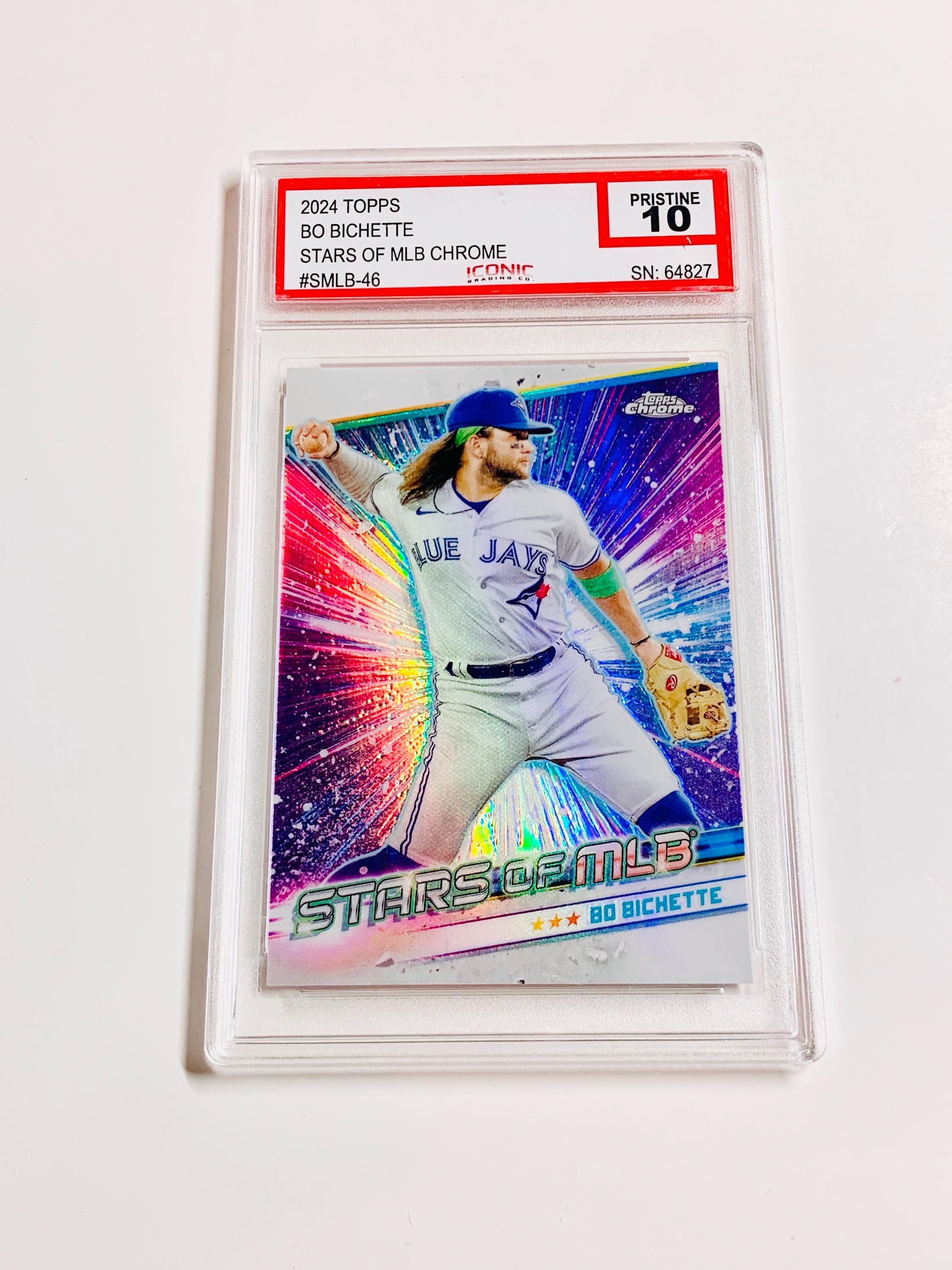 GRADED 10 BO BICHETTE 2024 Topps Stars of Mlb Chrome Rainbow Holo