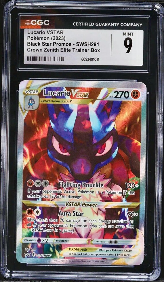 Pokemon Crown Zenith Lucario VSTAR SWSH291 [CGC 8.5]