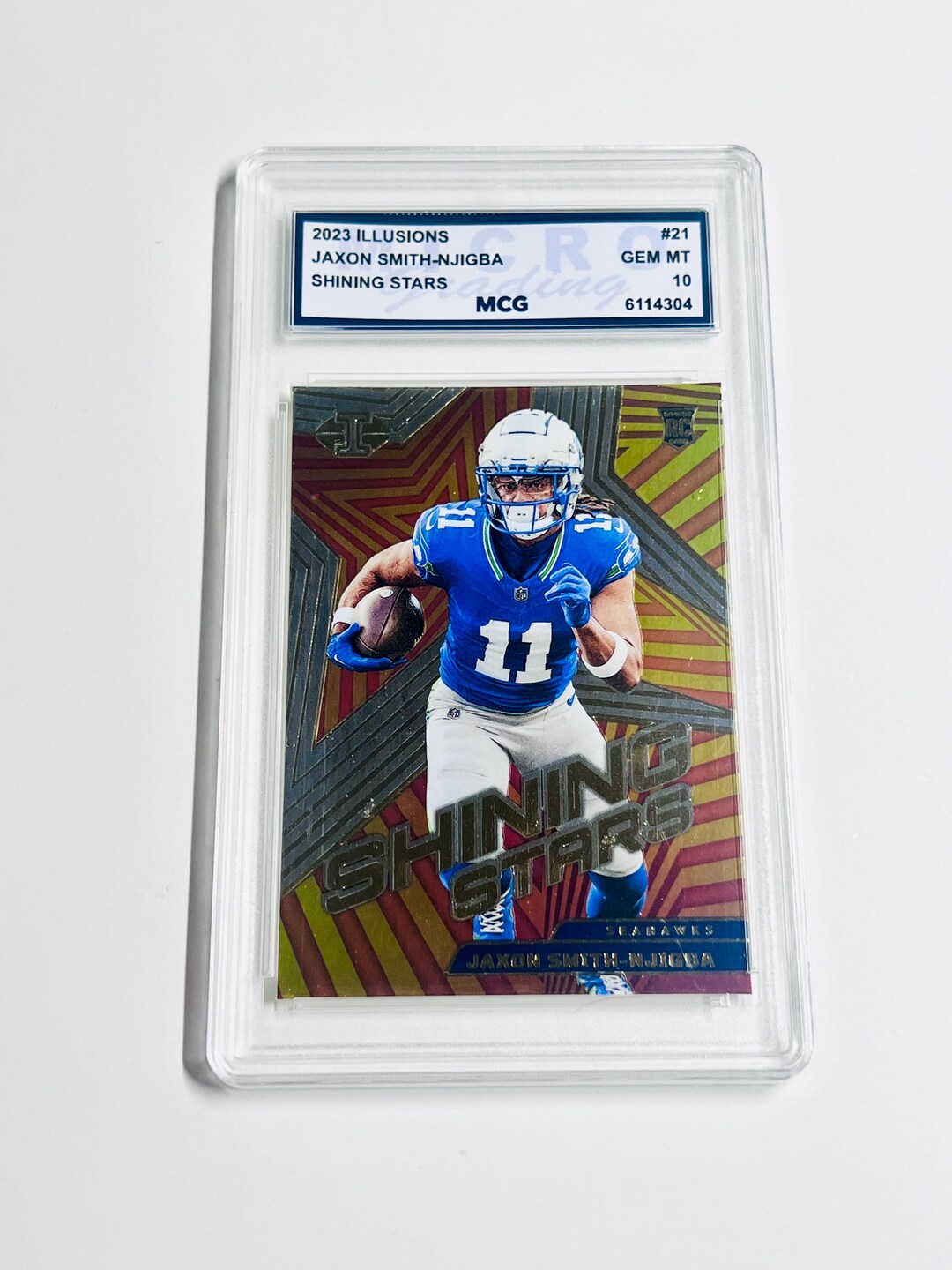 GRADED 10 JAXON Smith-njigba Rookie Card 2023 Illusions Shining