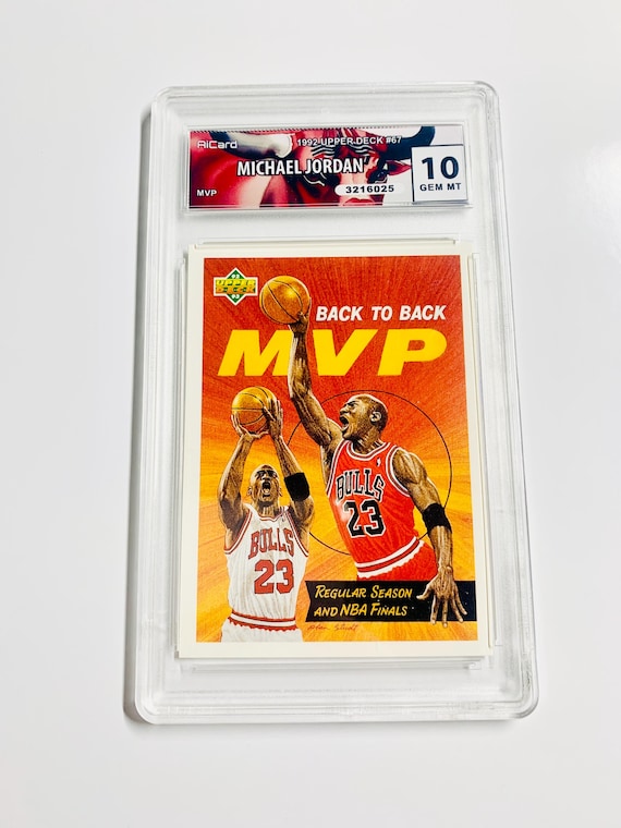 GRADED 10 MICHAEL JORDAN 1992 Upper Deck Back To Back Mvp #67 Chicago Bulls Card Hof G.O.A.T. GRADED 10 MICHAEL JORDAN 1992 Upper Deck Back To Back Mvp #67 Chicago Bulls Card Hof G.O.A.T.