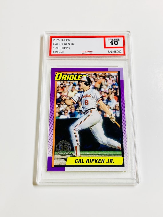 GRADED 10 CAL RIPKEN Jr. 2025 Topps 1990 Topps 35th Anniversary #59 hall  of Fame Baltimore Orioles Pristine Card - Etsy Australia