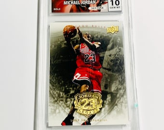 GRADED 10 MICHAEL JORDAN Gold 2009 Upper Deck Jordan Legacy #90