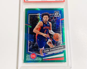 GRADED 10 CADE CUNNINGHAM 2023 Donruss Optic Green Hyper #90 