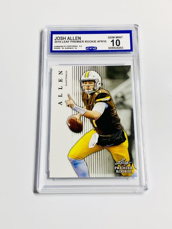josh allen graded rookie card Amazon.com: PSA 10 JOSH ALLEN ROOKIE LEAF HYPE GRADED PSA GEM MINT 10 BILLS  HOT QUARTERBACK SUPERSTAR LOW POPULATION ON THIS CARD : Collectibles & Fine  Art main image 1