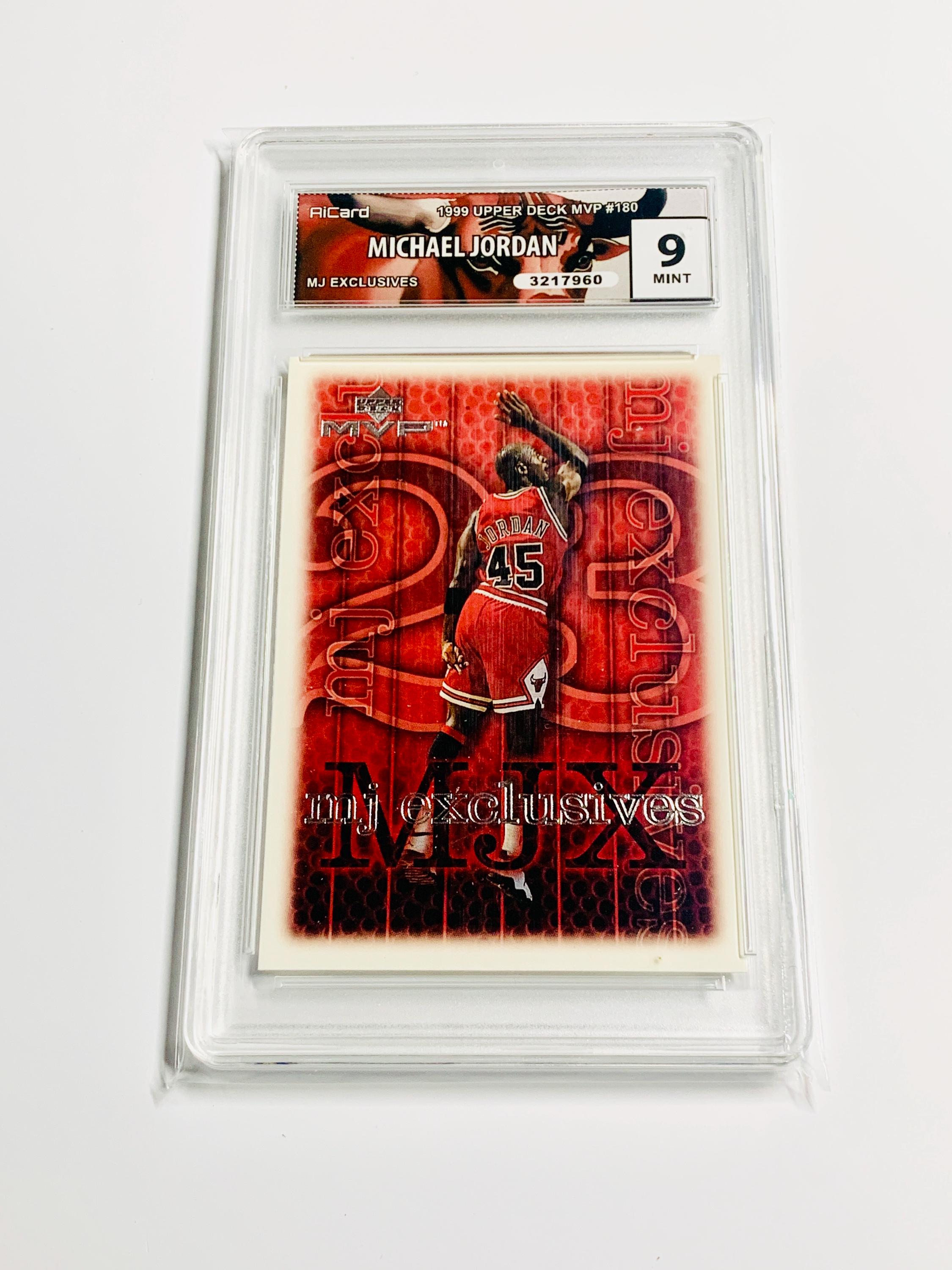 GRADED MICHAEL JORDAN 1999 Upper Deck Mvp Mj Exclusives #180 
