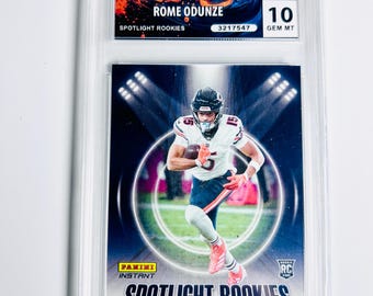 Carta da principiante ROMA ODUNZE CLASSIFICATA 10 Edizione limitata 1 di 1426 Spotlight Rookies 2024 Panini Instant Nfl Bears Gem Mint