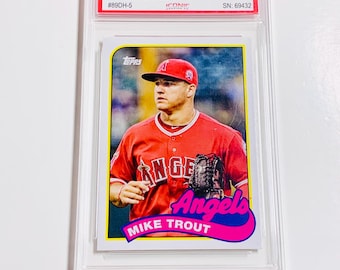 GRADED 10 SHOHEI OHTANI / Mike Trout 2023 Topps Archives 1989 Doubleheaders #89DH5 Los Angeles Pristine Card