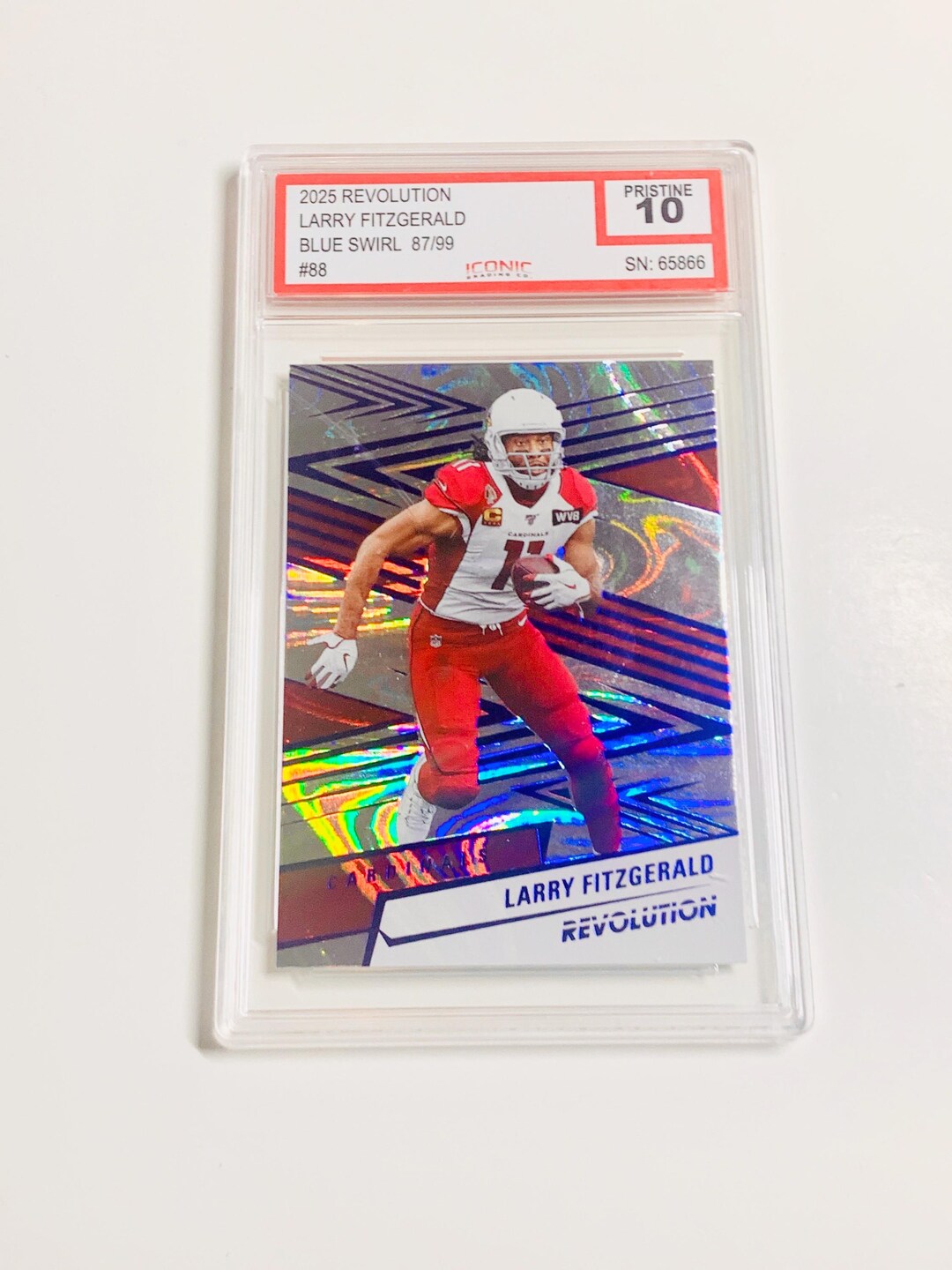 【ライバル】エジソン＆テスラ デュアルレリックカード 手書き部分 /99 GRADED 10 LARRY FITZGERALD Limited Edition /99 2025 Revolution